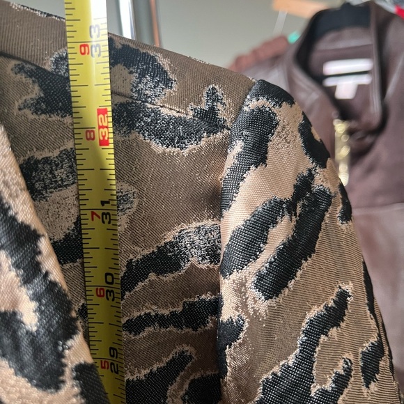 NWT CHICO'S Women’s Topper Shantung Hi Low Leopard Jacket 0 - Picture 8 of 11